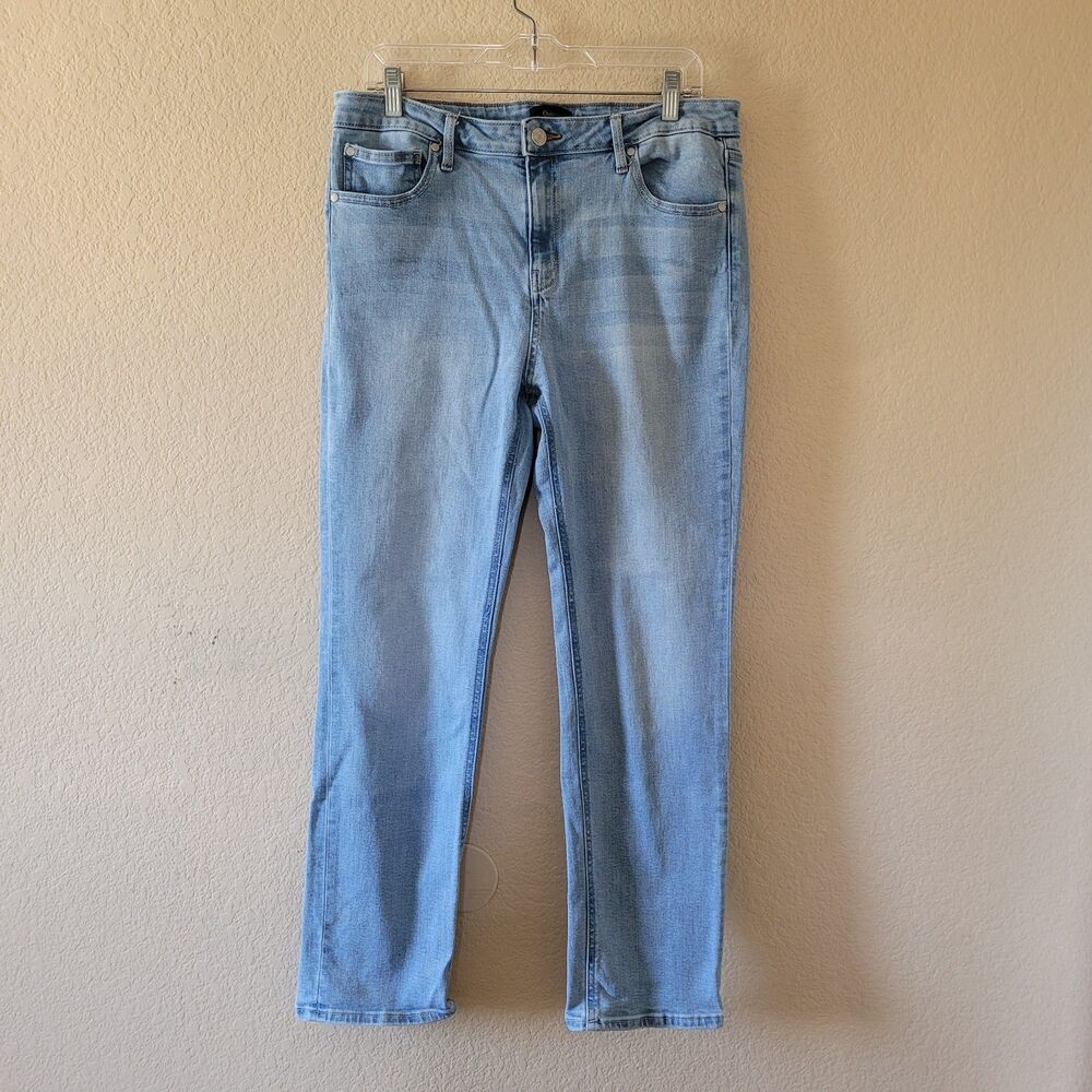 Quince Jeans Womens 32 Blue Organic Cotton Mid Rise Straight Stretch Minimalist